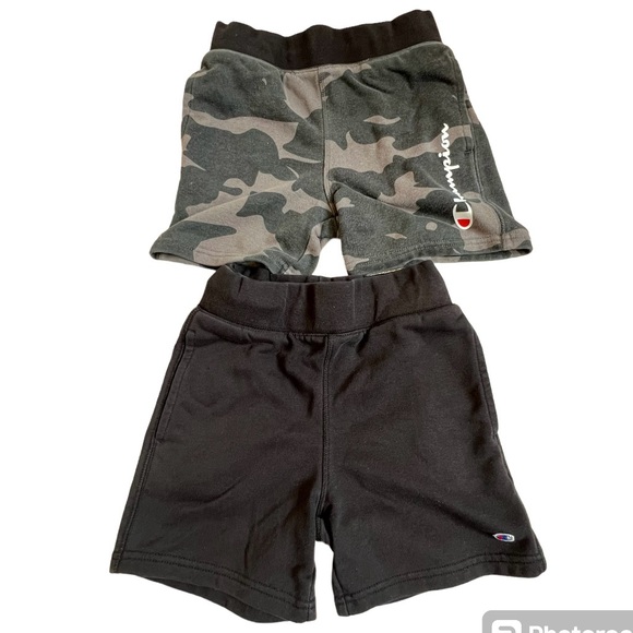 🔴 $5 Sale Lot 2 Champion Drawstring Shorts Camo & Black - Picture 3 of 11